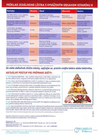 Príklad denného jedálneho lístka pre deti v jasliach s vyznačenými časmi podávania