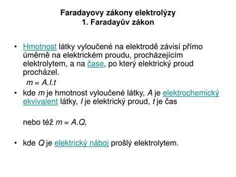 Faradayove zákony elektrolýzy infografika