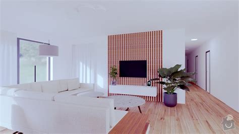 Návrh interiéru obývacej izby v minimalistickom štýle