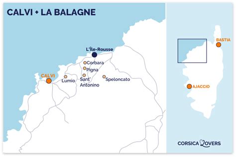 Mapa talianskeho Janova a francúzskeho Calvi