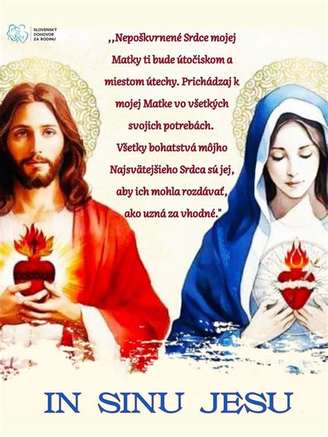 Nepoškvrnené Srdce Panny Márie a Najsvätejšie Srdce Ježišovo