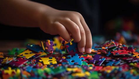 Dieťa skladajúce puzzle