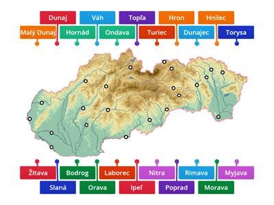 Mapa Tuniska a Slovenska