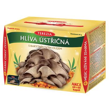 Hliva ustricová a šampiňóny na drevenom podklade