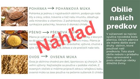 Základné druhy obilnín pre detské kaše
