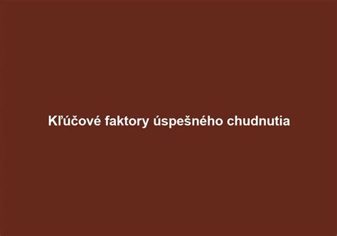 Osobné príbehy úspešného chudnutia